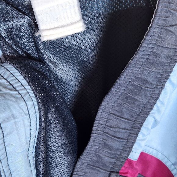 Nike Swim Trunks Men's Medium Blue Board Shorts Mesh Lined Pockets Abstract‎ Y2K - Picture 9 of 9